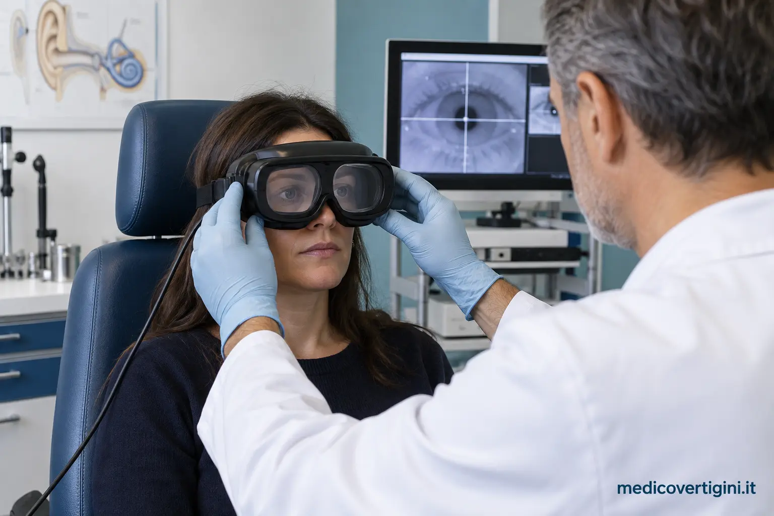 Esame otoneurologico con occhiali di Frenzel, medicovertigini.it, Otorinolaringoiatra Dott. Giuseppe Porro